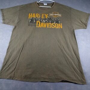 Harley-Davidson Mens XL Green Seminole Sanford FL Brotherhood T-Shirt 2016